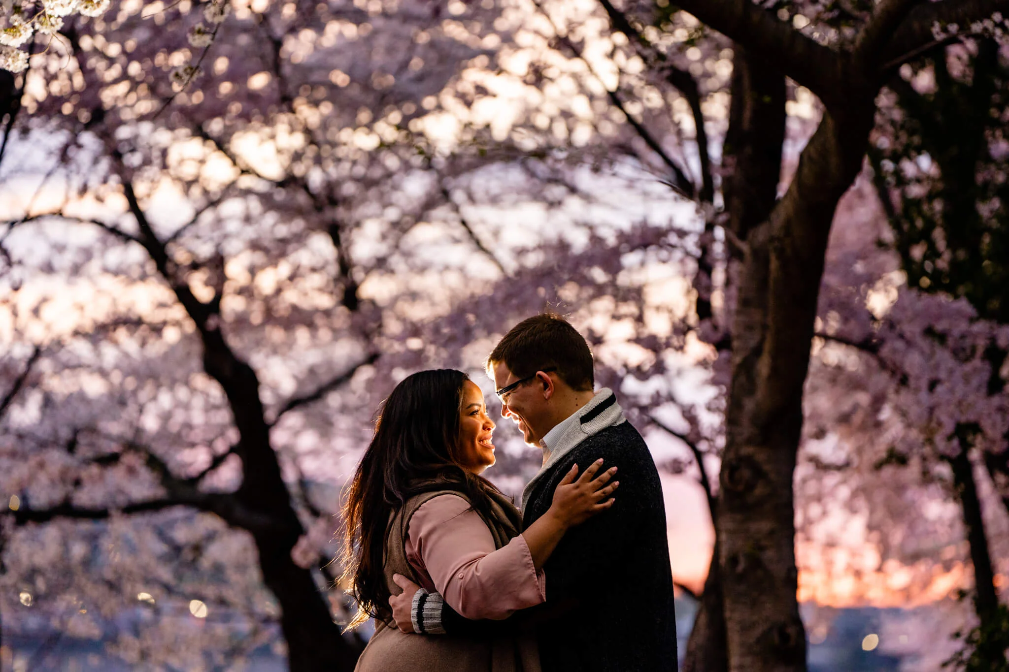 Liz & Joe // Tidal Basin Cherry Blossoms // Washington DC — Bee